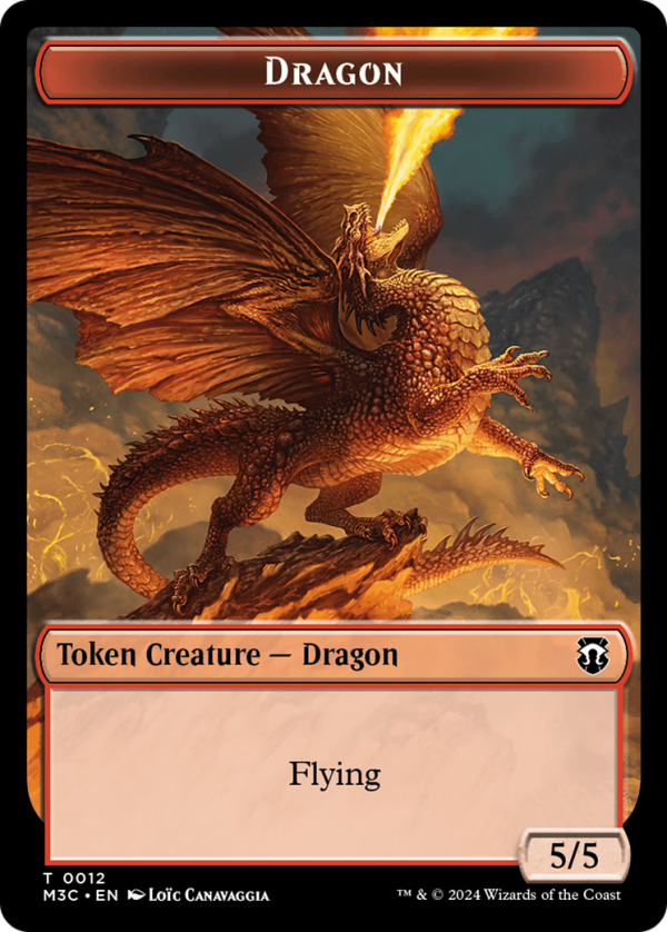 Dragon    Copy Double-Sided Token [Modern Horizons 3 Commander Tokens] Online