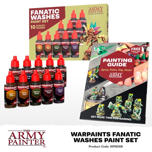 Army Painter - Warpaints Fanatic - Washes Paint Set on Sale