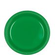 Festive Green Plastic Dessert  Plate 7 Inch, 20pcs Sale