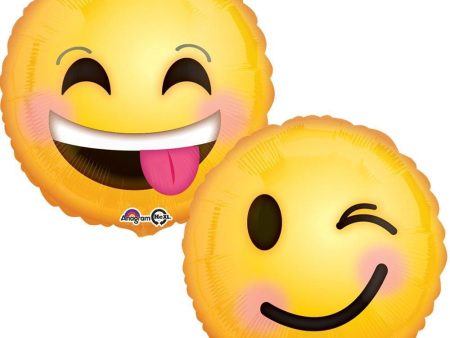 Emoticon Smile Foil Balloon 18in Discount