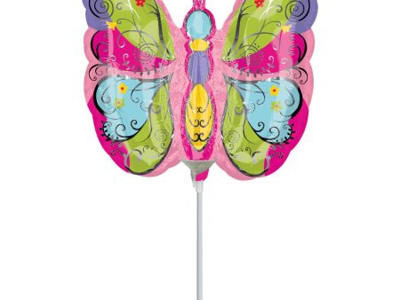 Whimsical Garden Butterfly Mini Shape Foil Balloon Sale