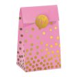 Its  A Girl Pink Foil Stamped Paper Bags With Stickers 20pcs Online Sale