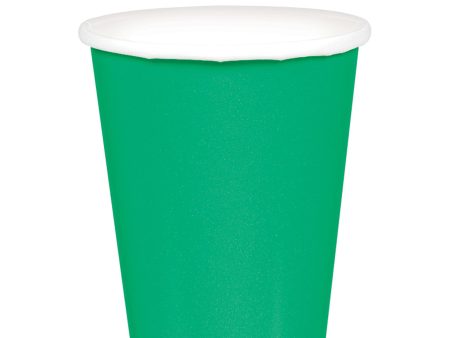 Festive Green Party Paper Cups 9oz 20pcs Fashion