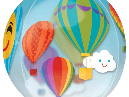 Hot Air Balloons Orbz Clear Balloon 38x40cm Cheap